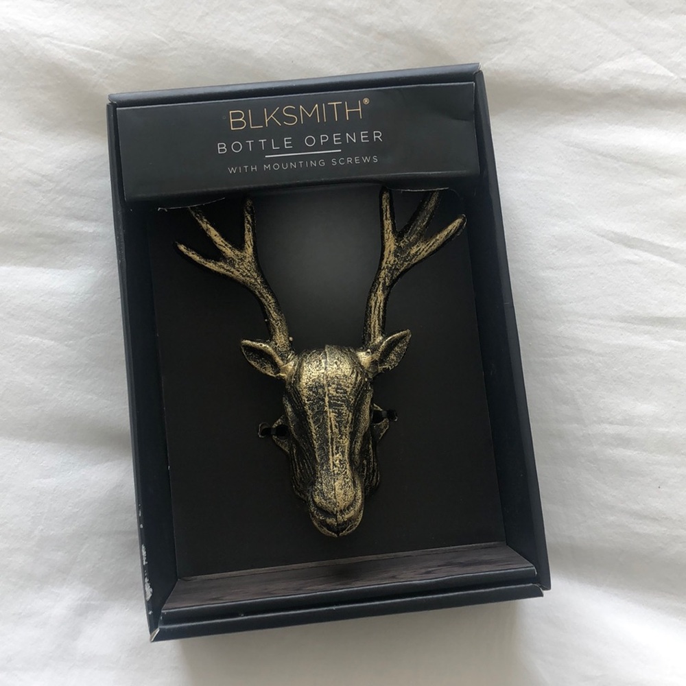 Cast Iron Deer Bottle Opener with Mounting Screws